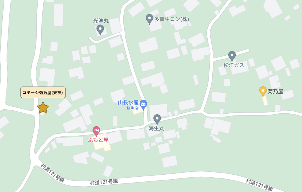 コテージ菊乃屋(天神)の地図